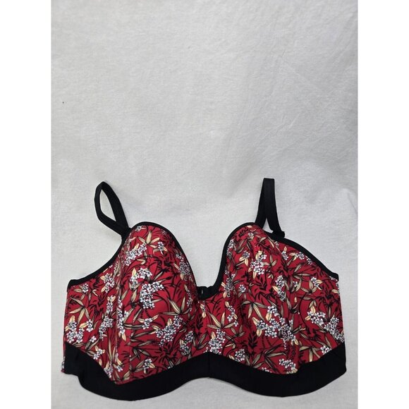 Curvy Kate Maya Bandeau Bikini Top - Red Print Size 36J- NEW WITH TAGS - Picture 3 of 10
